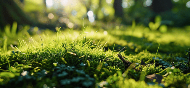 Élimination des mousses et des lichens dans la pelouse