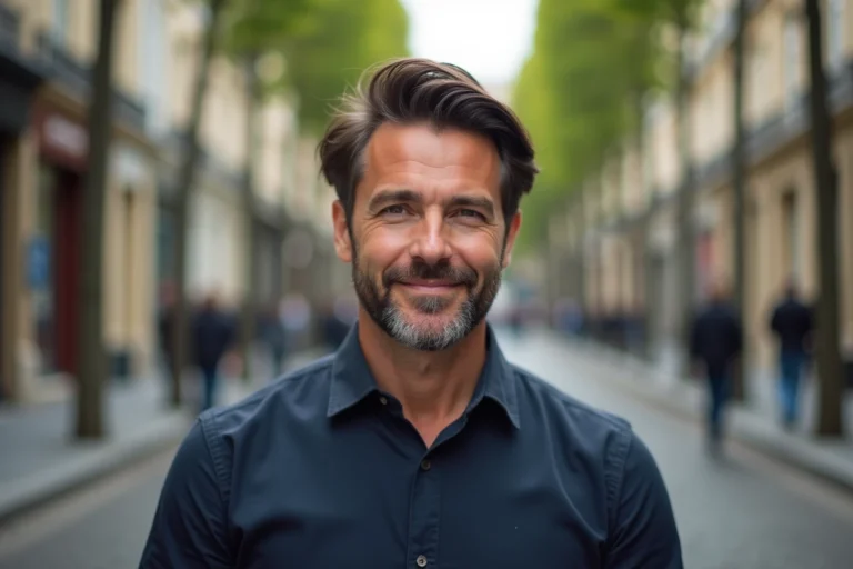 Portrait de Yann Dernaucourt, compagnon de la chanteuse Lorie, dans un cadre parisien élégant
